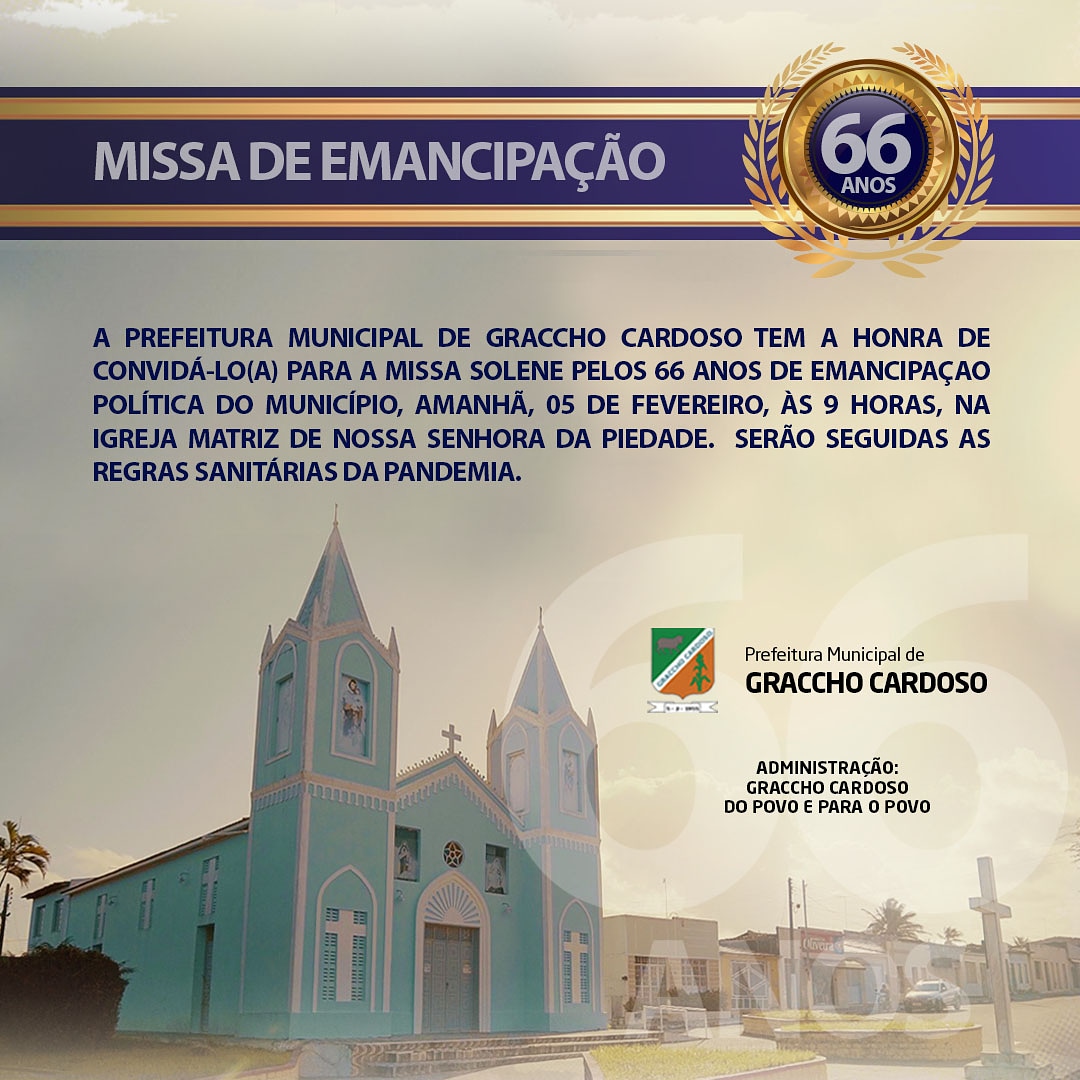 Parabéns Graccho Cardoso